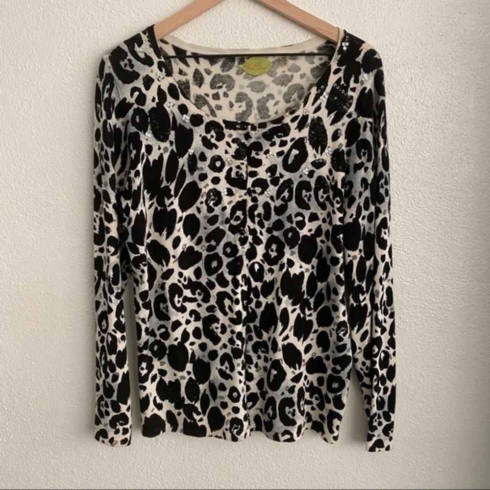 Animal Print Cardigan by Prima Bella